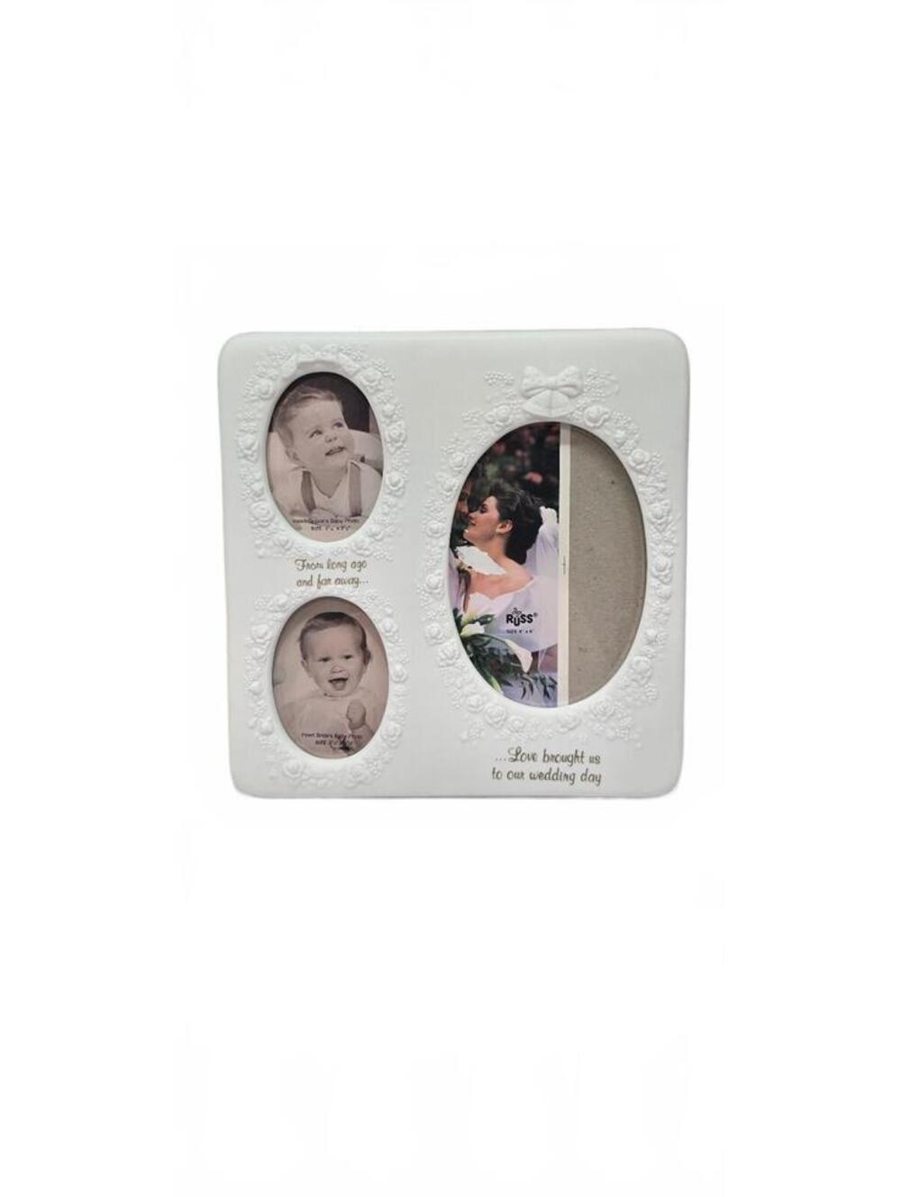 1990's Russ Wedding Day Multi-Photo Picture Frame